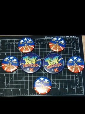 Kmart Employee Pin Badges Lot Of 7 Total 2 TOY MANIA & 5 Be A Part Of History!